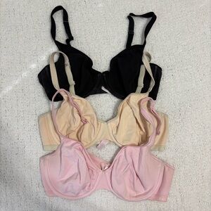 Y2K Cacique Cotton Bras Bundle of 3 Size 38D